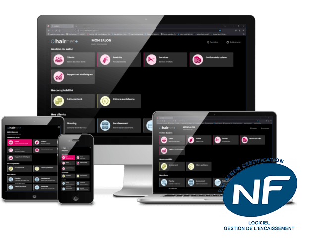 Conformité fiscale assurée avec Hairnet En choisissant un logiciel de caisse et de gestion coiffure